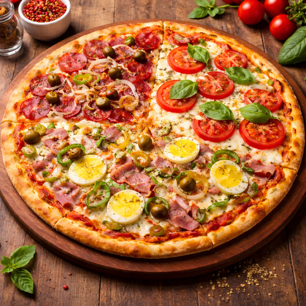 Pizza De 3 Sabores