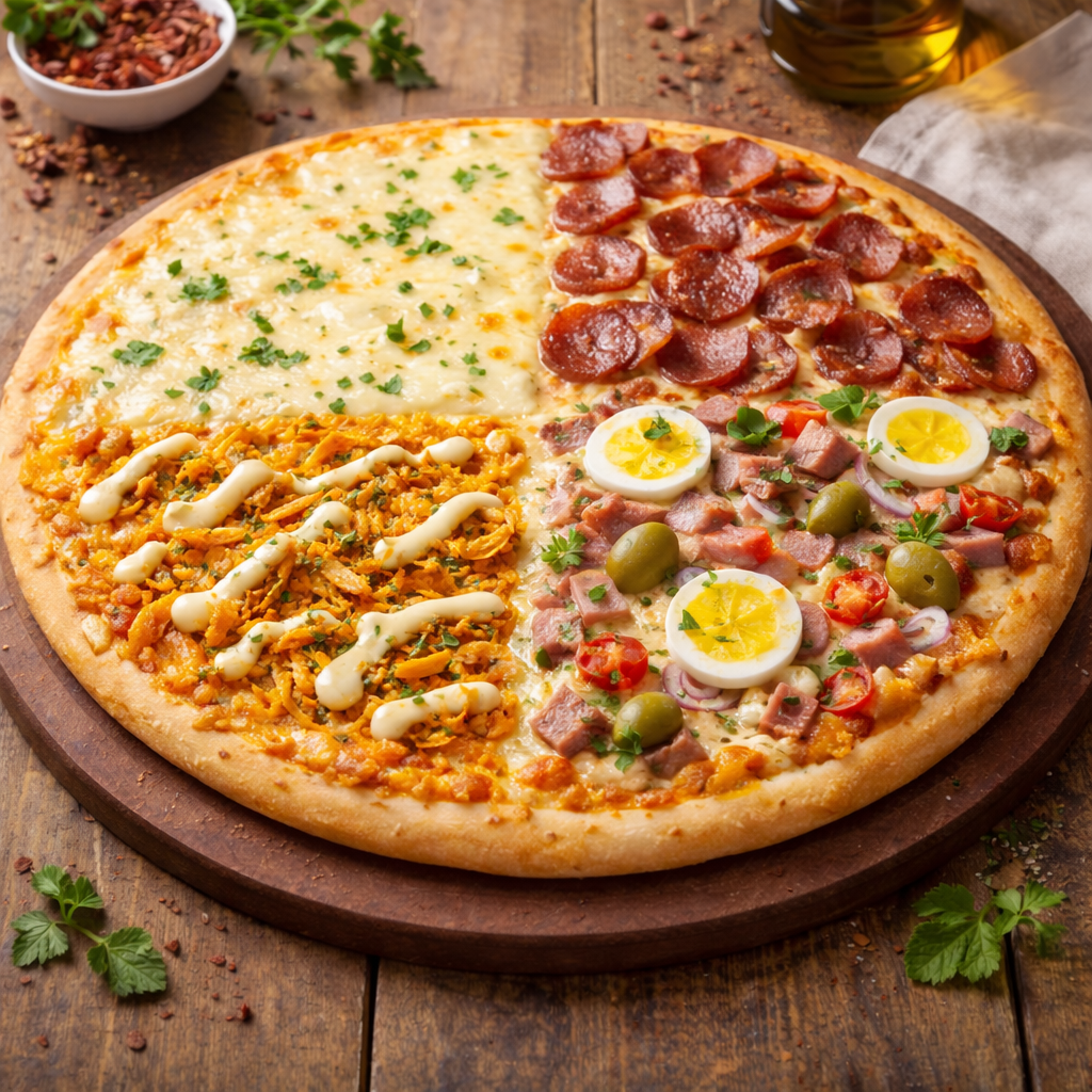 Pizza De 4 Sabores
